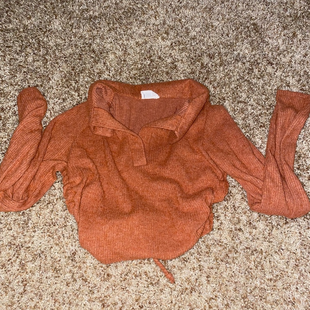Long Sleeve Open Back Top